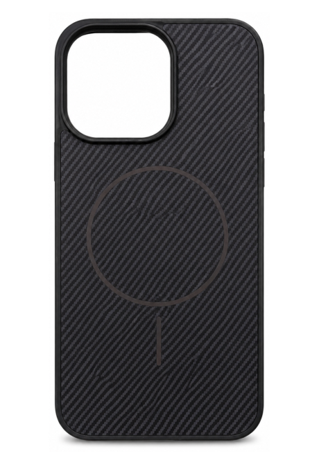 Schutzhülle Orange Carbon-Optik  mit MagSafe Unterstützung- iPhone 15 Pro